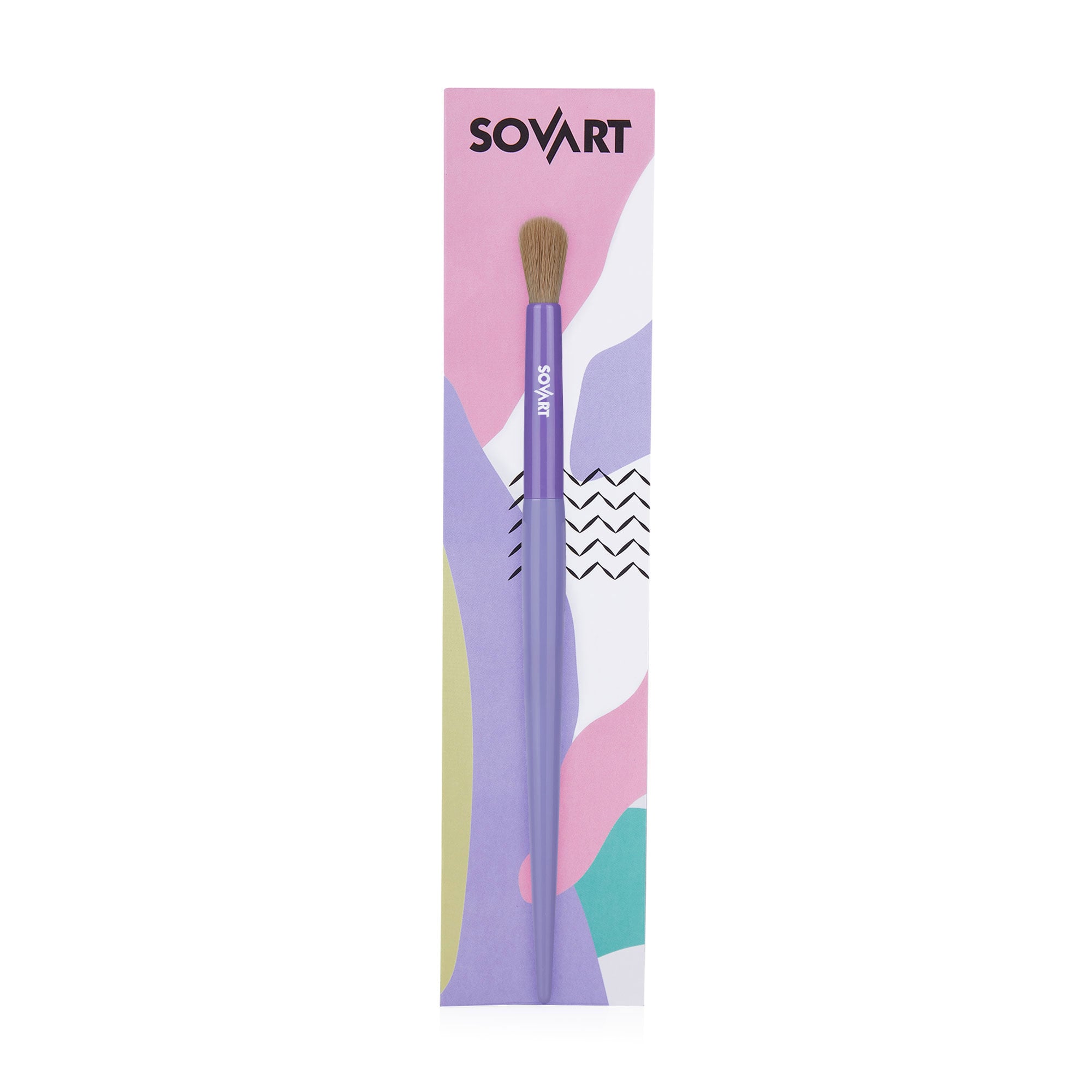 Пензлик для тіней Sovart овальний, бузковий, 1 шт